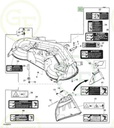 john deere d160 mower deck parts diagram