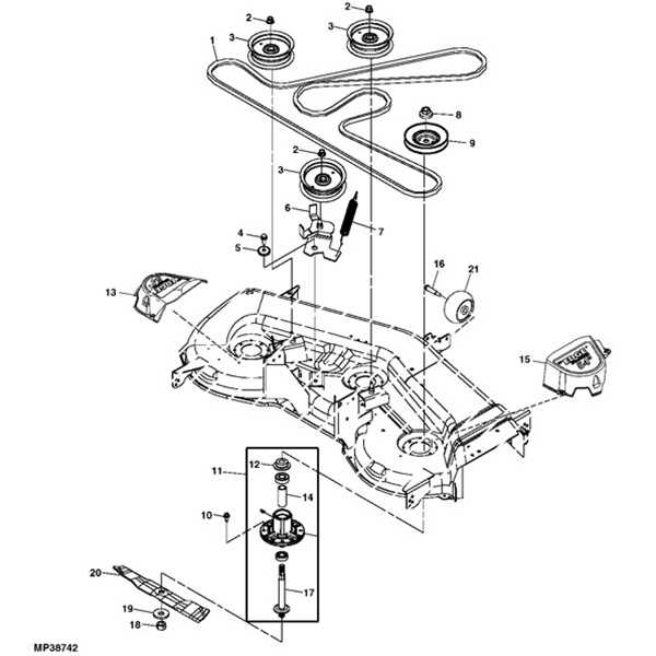 john deere e180 54 inch deck parts diagram