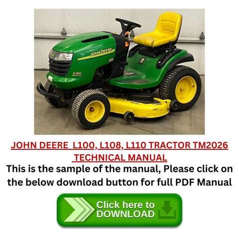 john deere l108 parts diagram