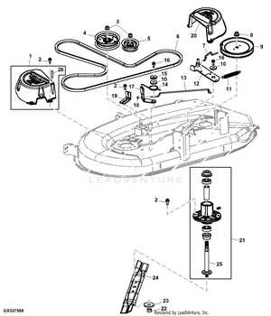 john deere la145 mower deck parts diagram