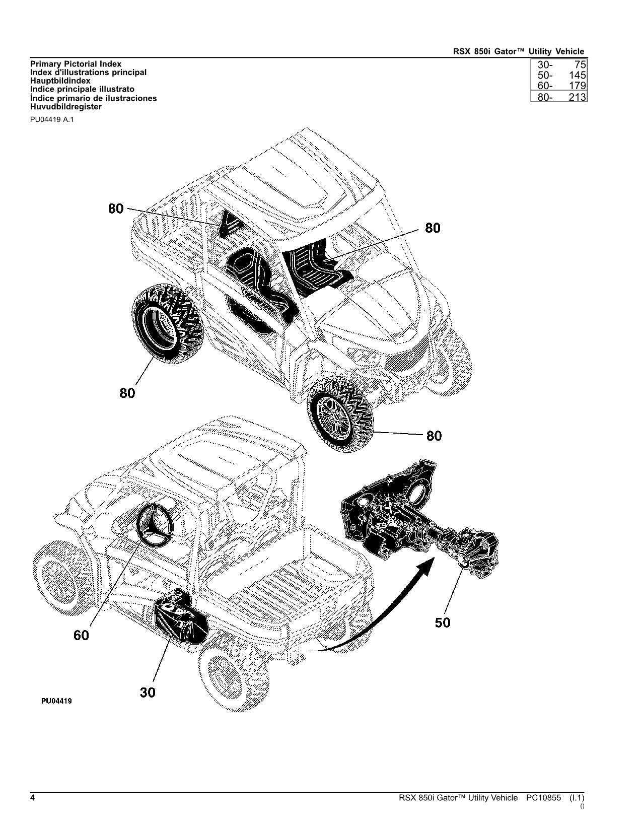 john deere rsx 850i parts diagram