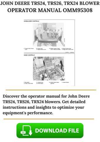 john deere trs24 snowblower parts diagram