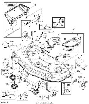 john deere x320 54 mower deck parts diagram