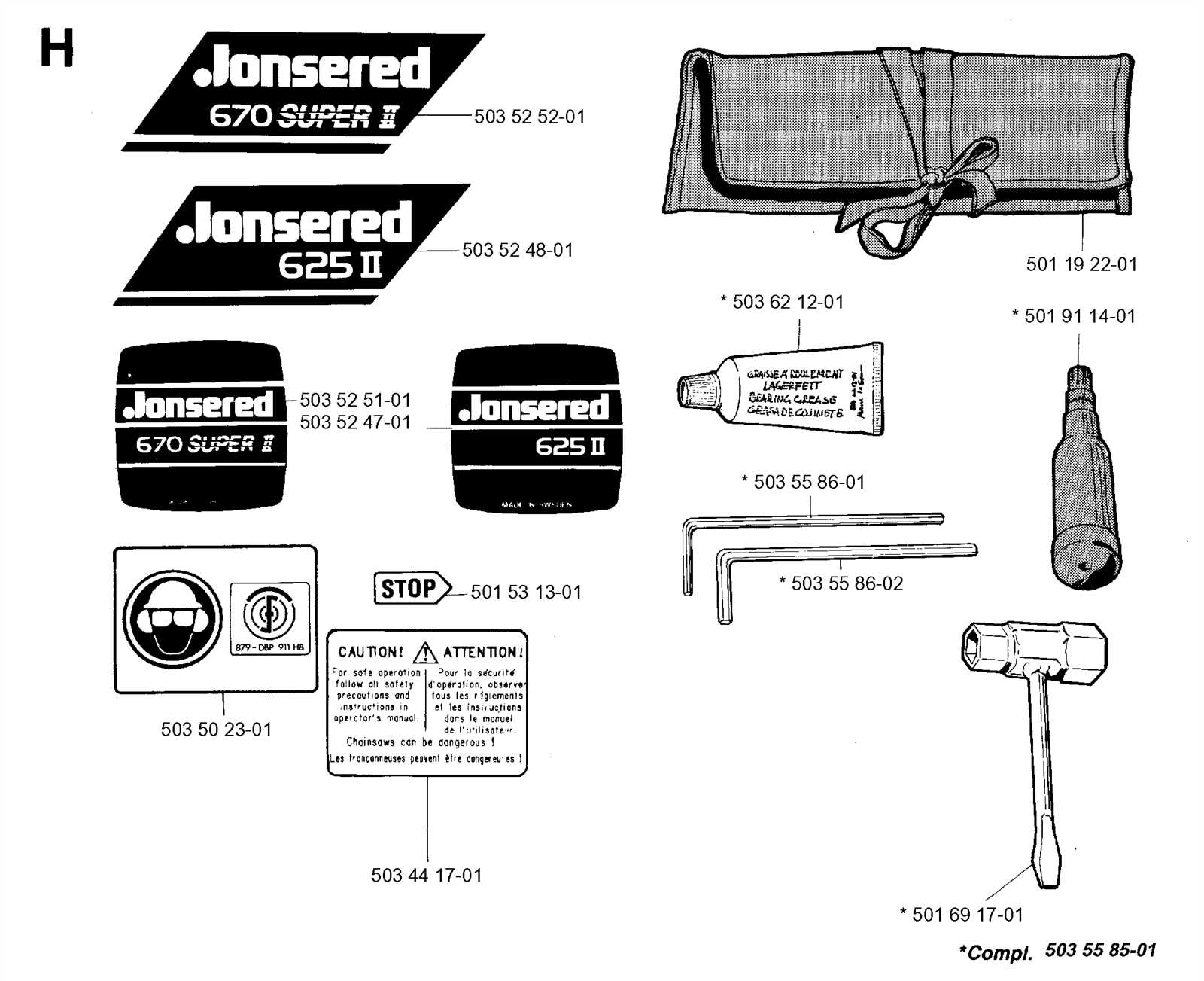 jonsered 625 parts diagram