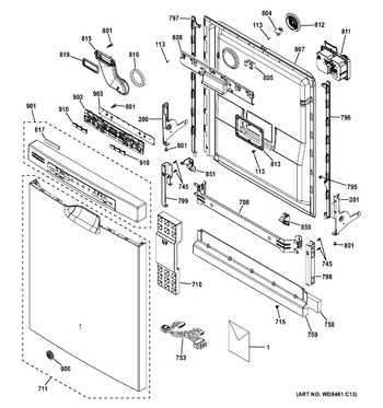 hotpoint dishwasher parts diagram