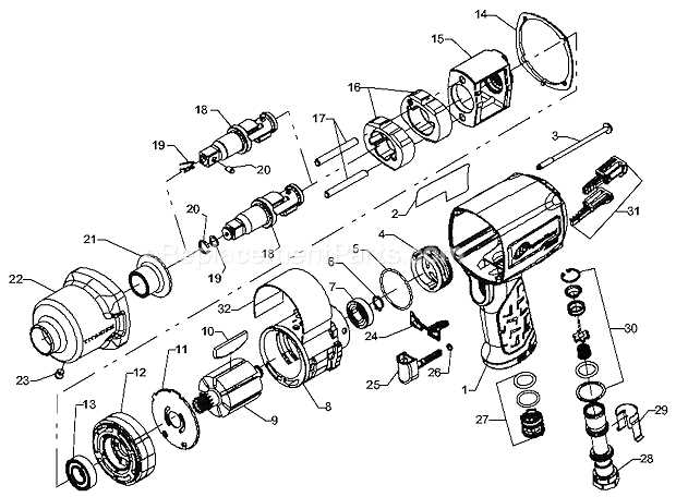 ingersoll rand air hammer parts diagram