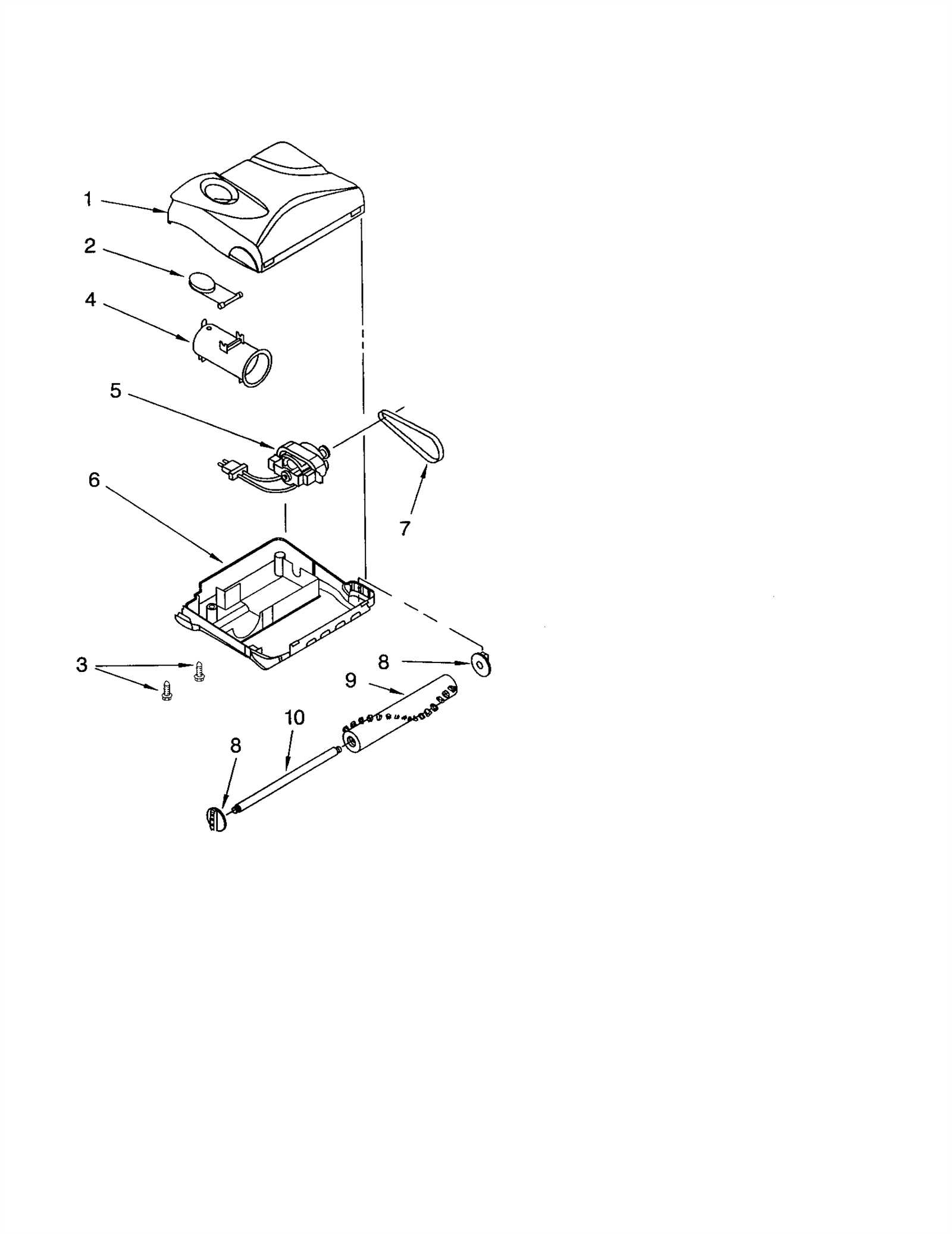 canister vacuum kenmore vacuum model 116 parts diagram