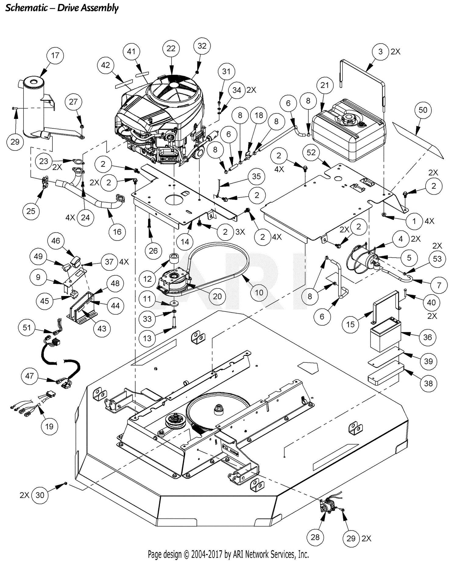 dr field and brush mower parts diagram