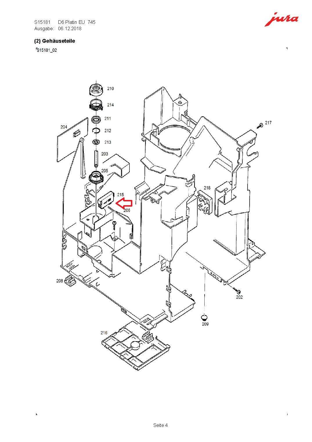 jura e8 parts diagram