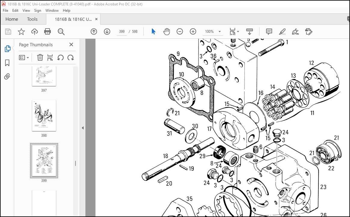 case 1816 parts diagram