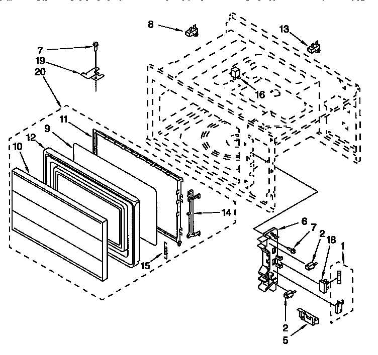 kenmore microwave parts diagram