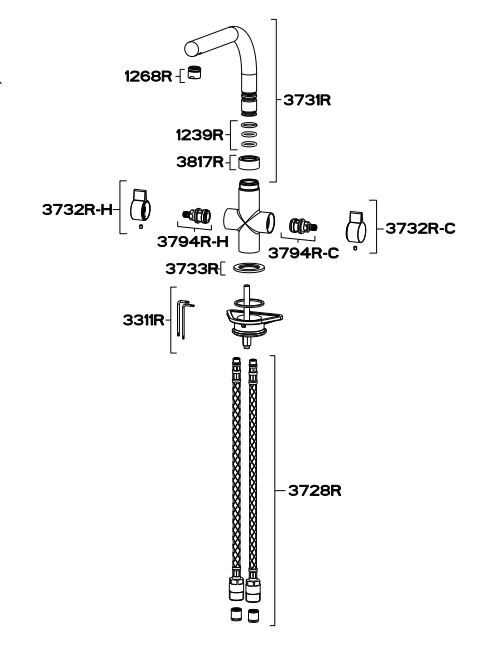 franke faucet parts diagram