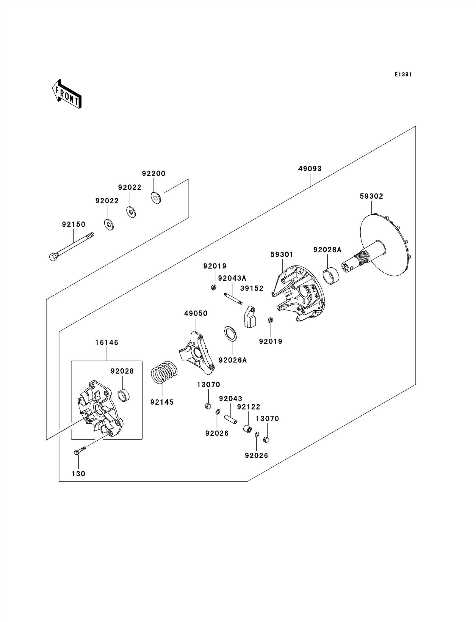 kawasaki mule 3010 parts diagram