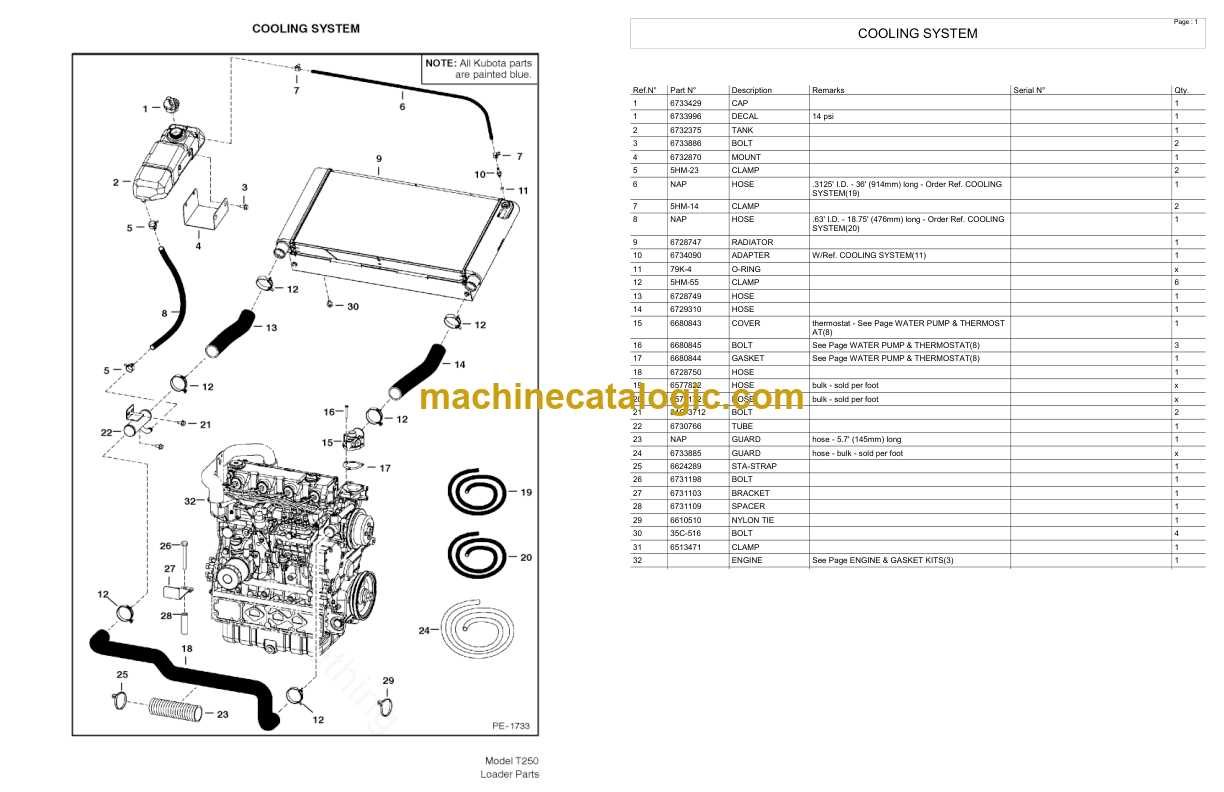 bobcat t250 parts diagram