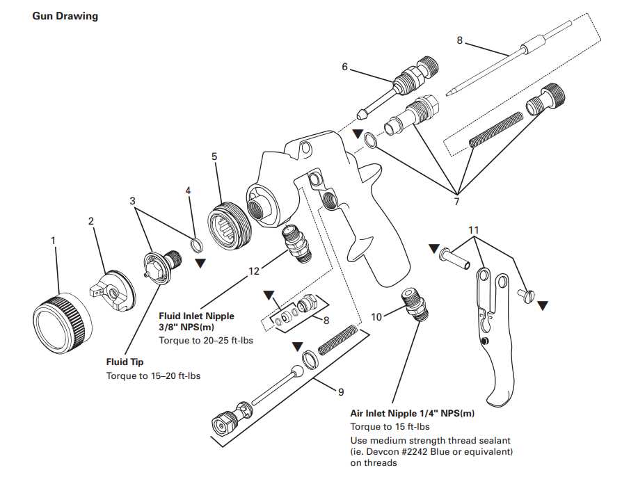 devilbiss spray gun parts diagram