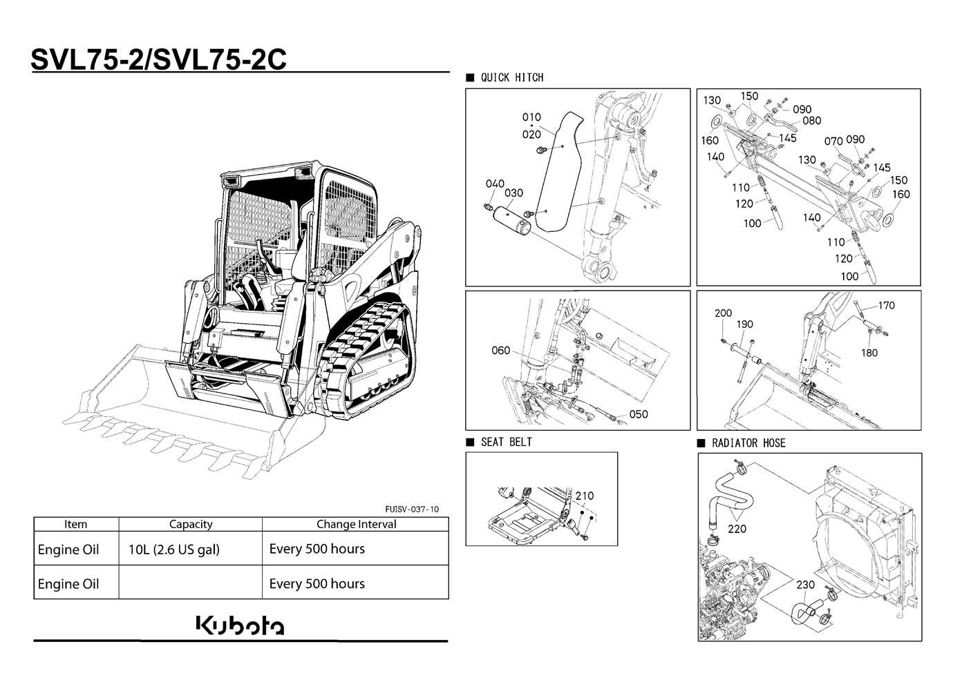 kubota svl75 2 parts diagram