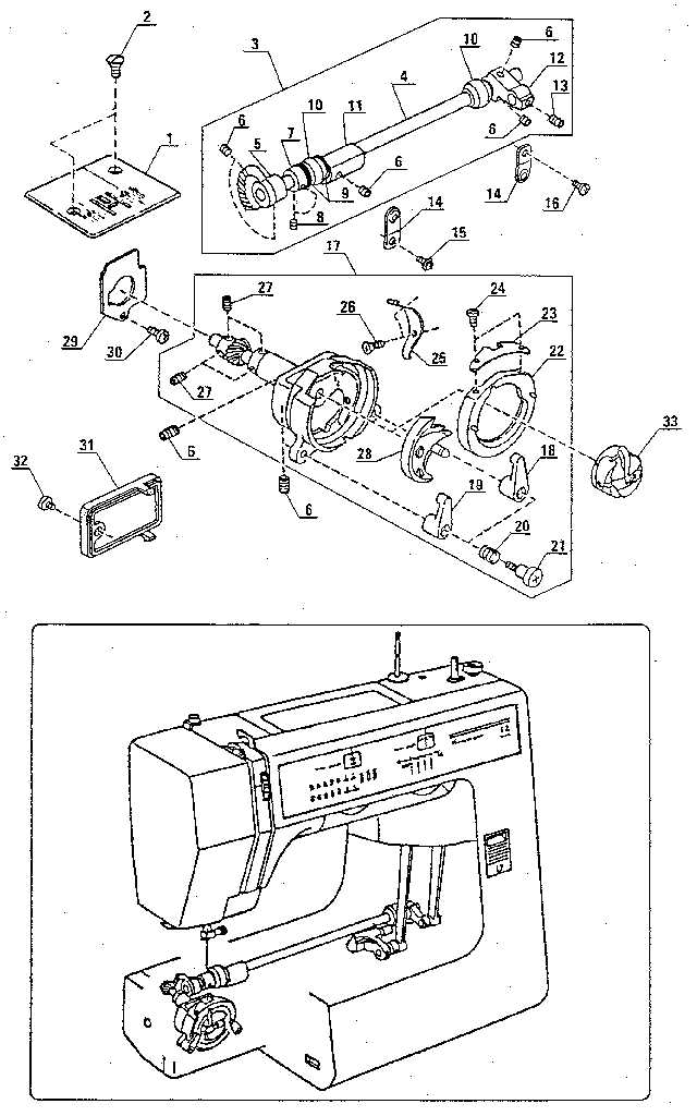 kenmore 385 sewing machine parts diagram