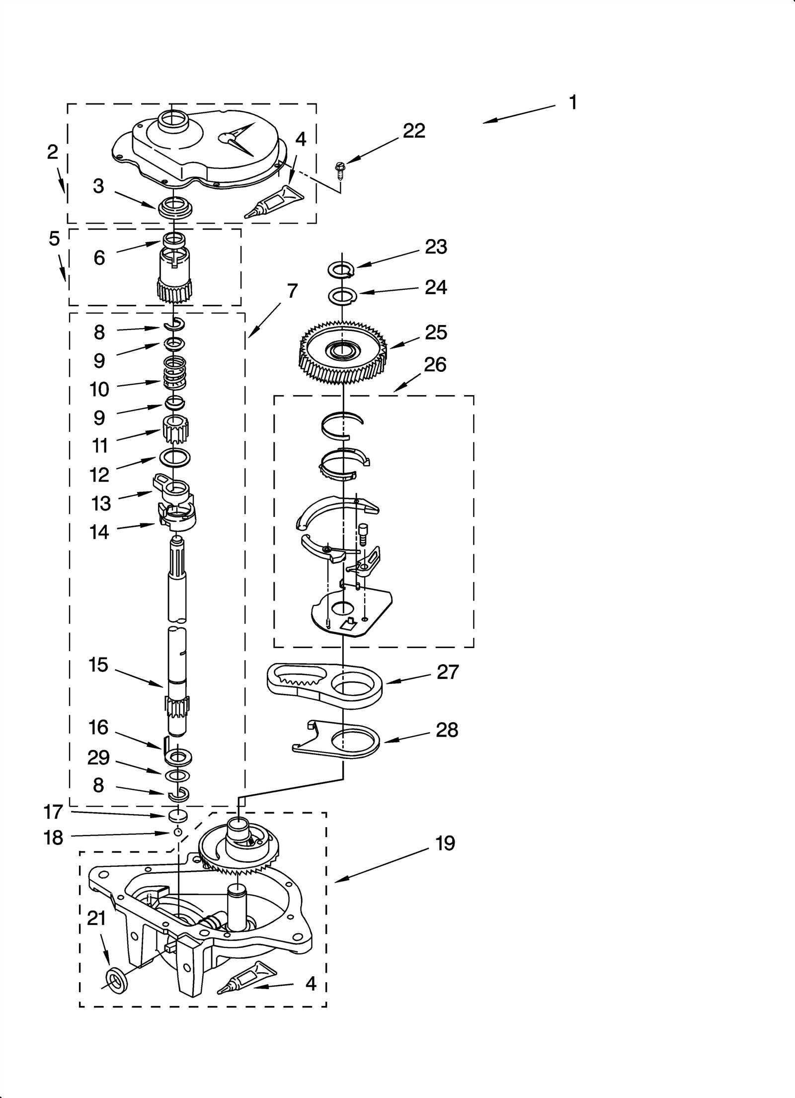 kenmore 600 series washer parts diagram