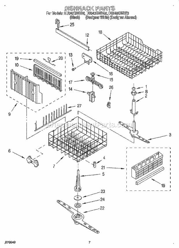 kenmore elite dishwasher 665 parts diagram