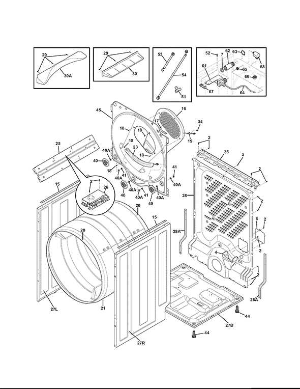 kenmore he3 dryer parts diagram