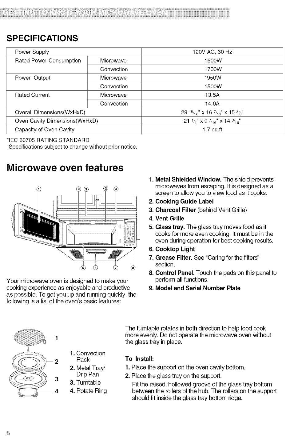 kenmore microwave model 721 parts diagram