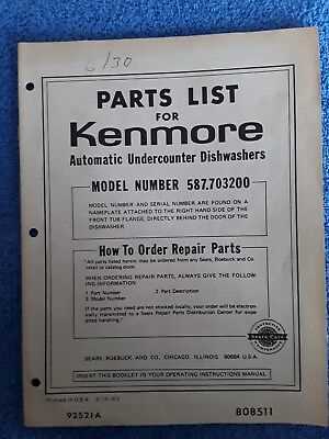 kenmore portable dishwasher parts diagram