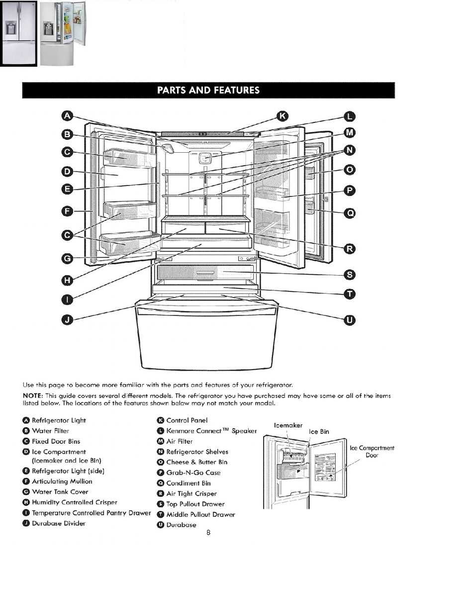 kenmore refrigerator model 253 parts diagram