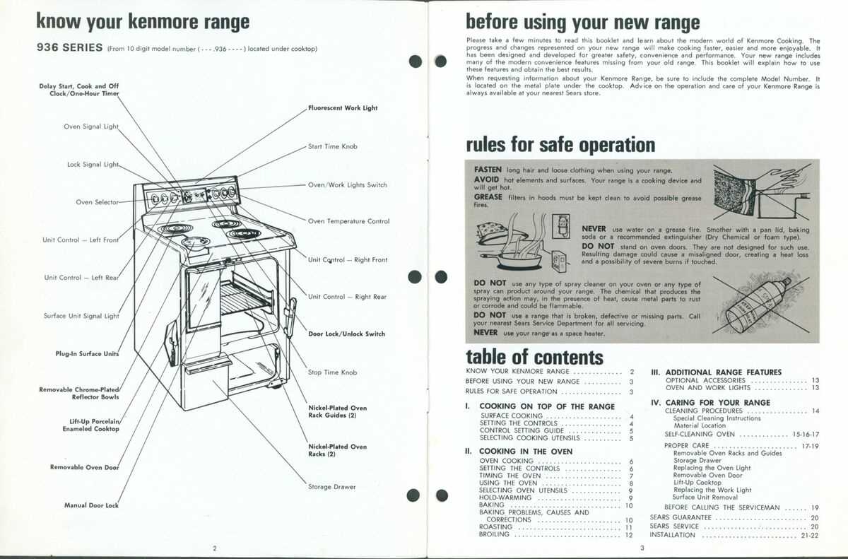 kenmore stove parts diagram