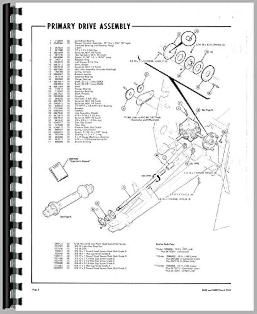 hay baler parts diagram