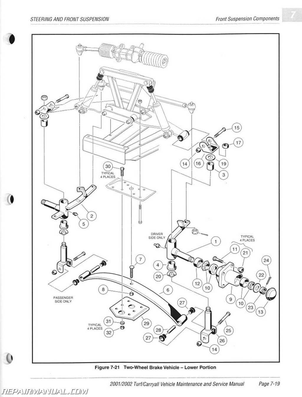 club car carryall 2 parts diagram