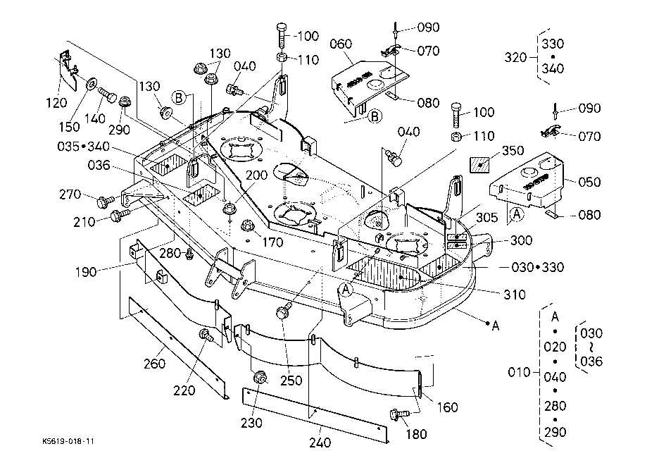 kubota z421 deck parts diagram