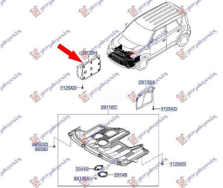 kia soul body parts diagram