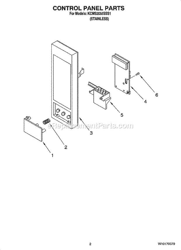 kitchenaid microwave parts diagram