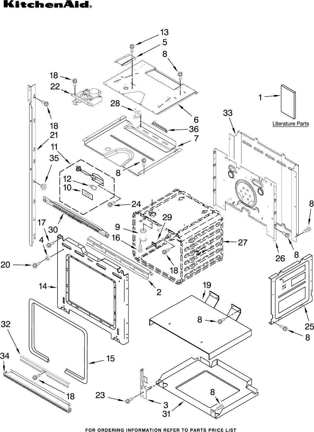 kitchenaid microwave parts diagram