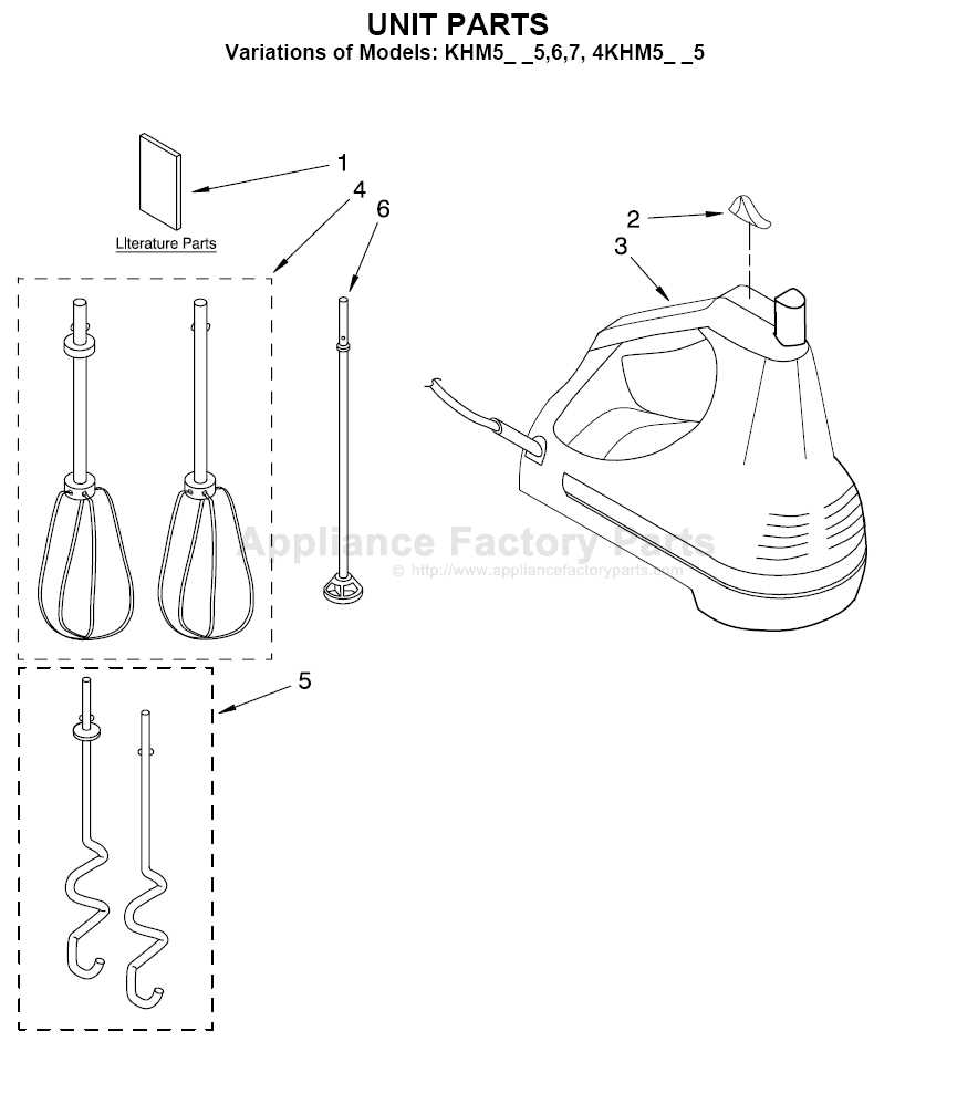 kitchenaid professional 6 parts diagram