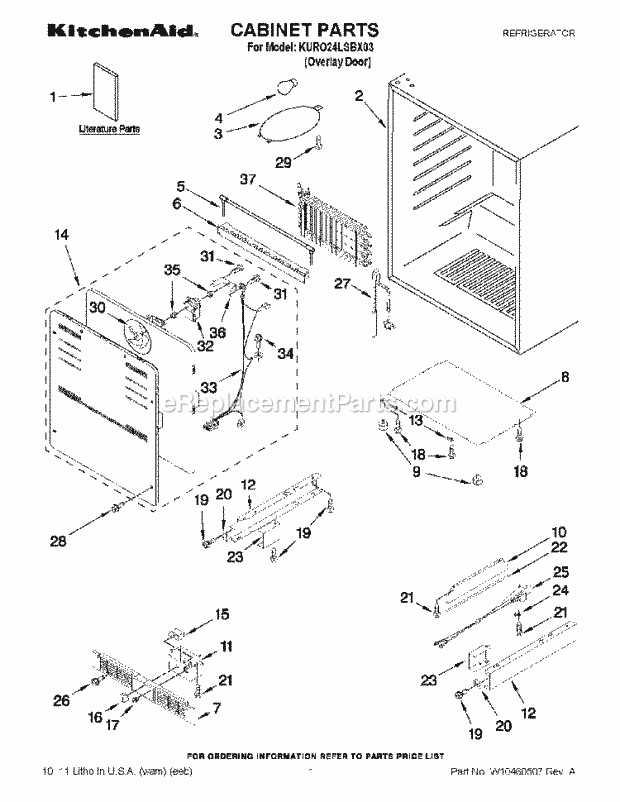 kitchenaid superba parts diagram