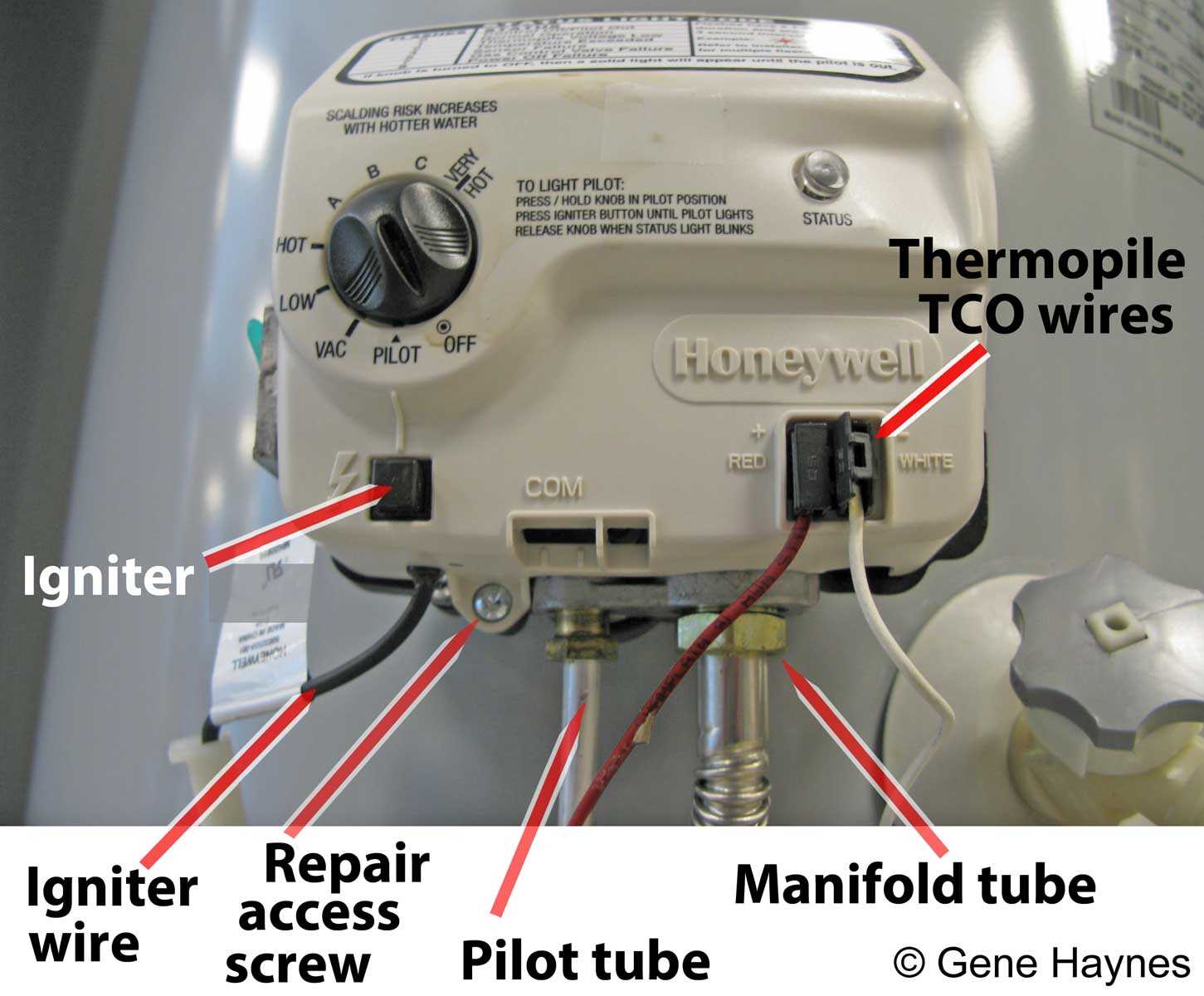 gas water heater parts diagram