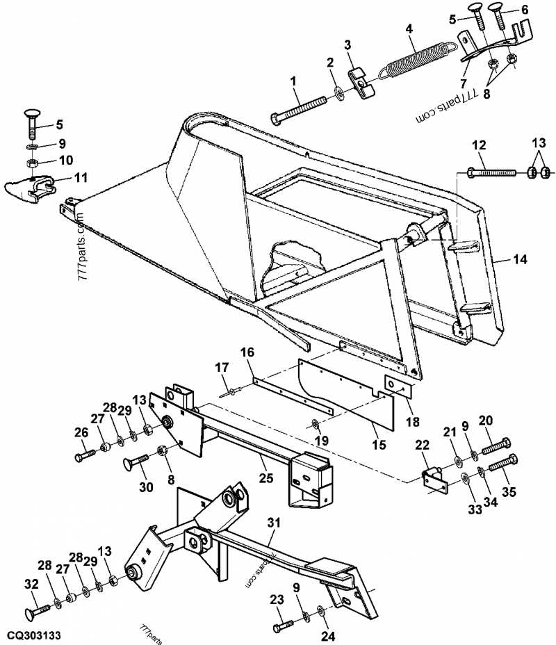 john deere 47 quick hitch snowblower parts diagram