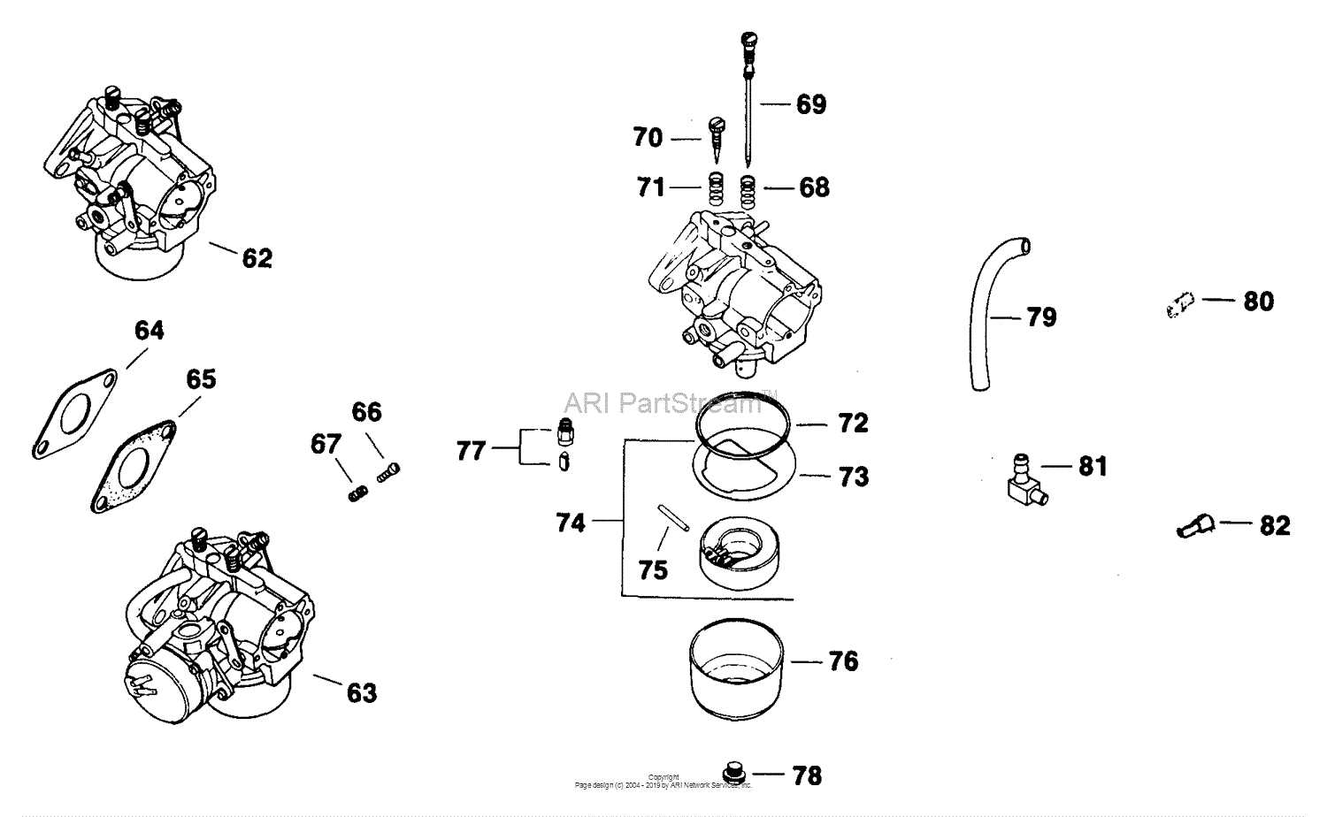 kohler carburetor parts diagram