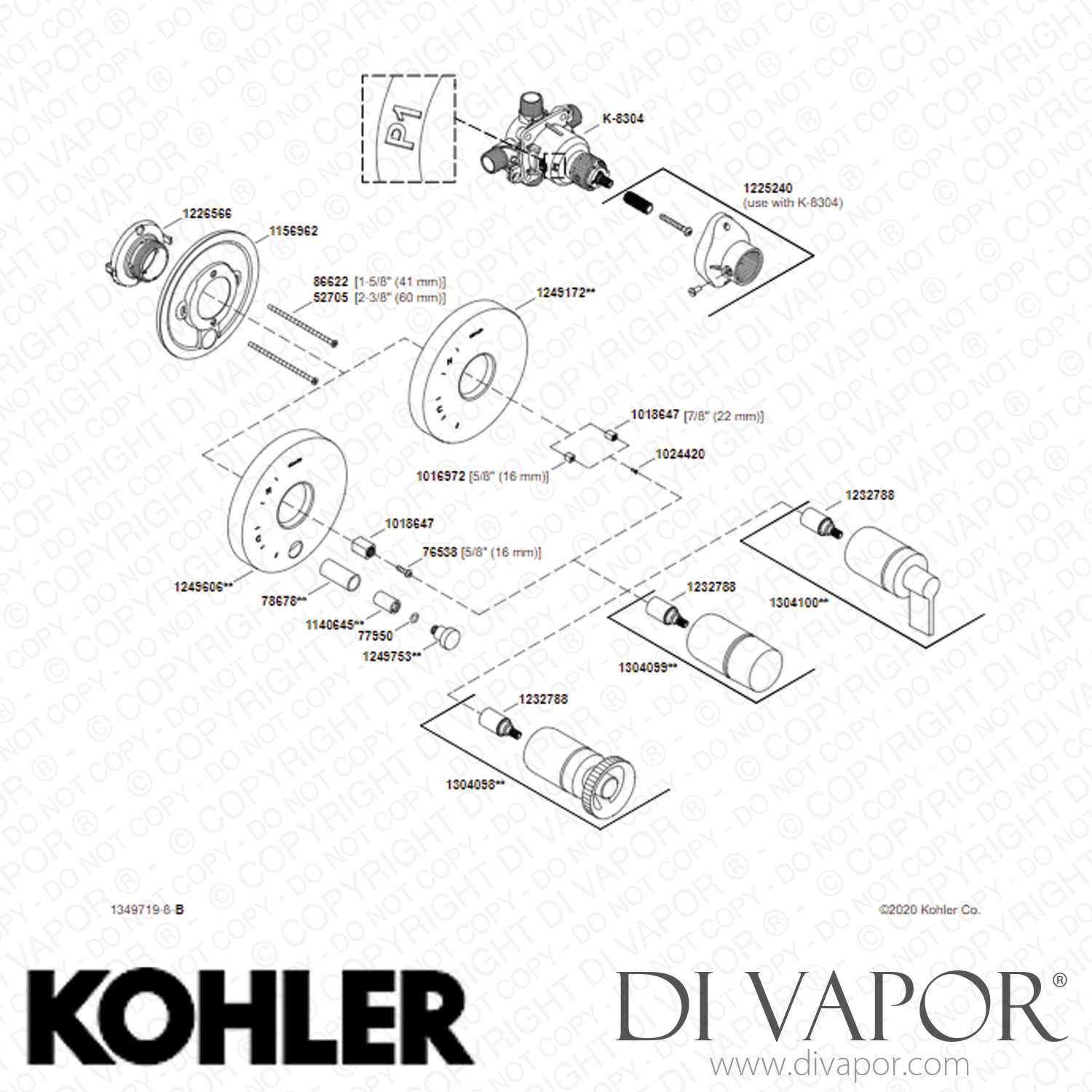 kohler faucet parts diagram