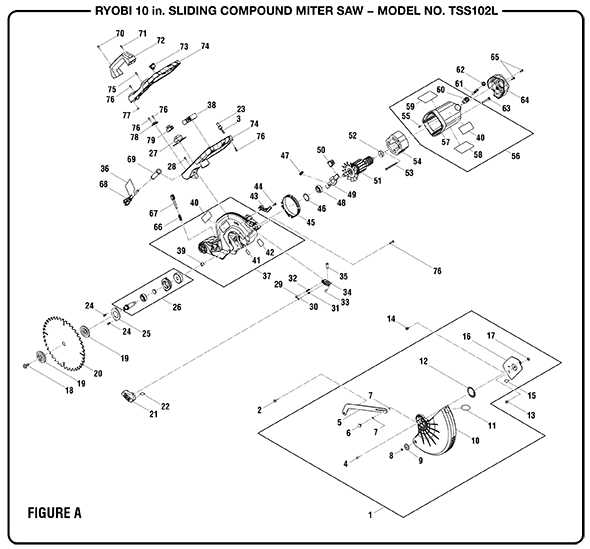 compound miter saw parts diagram