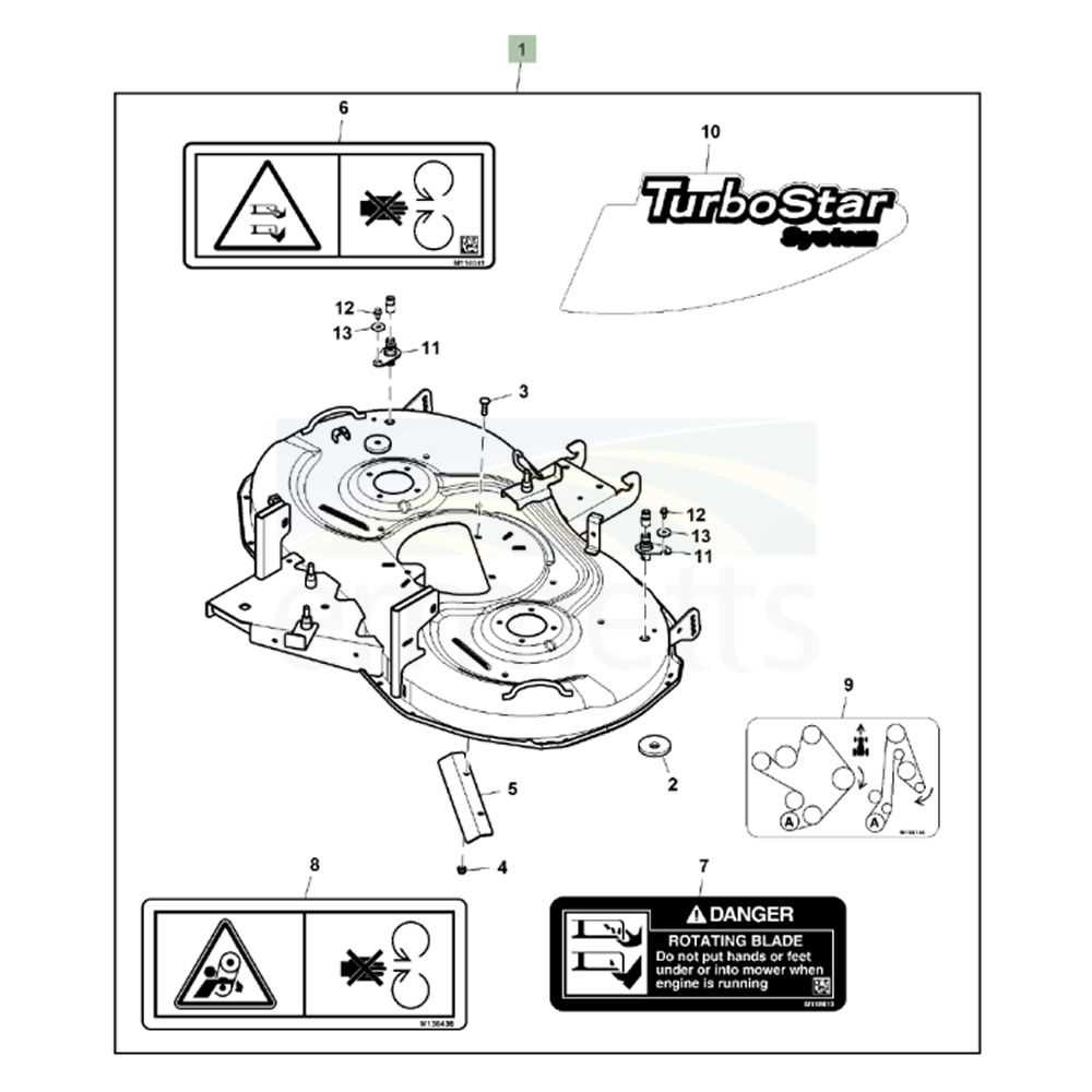 john deere 42c mower deck parts diagram