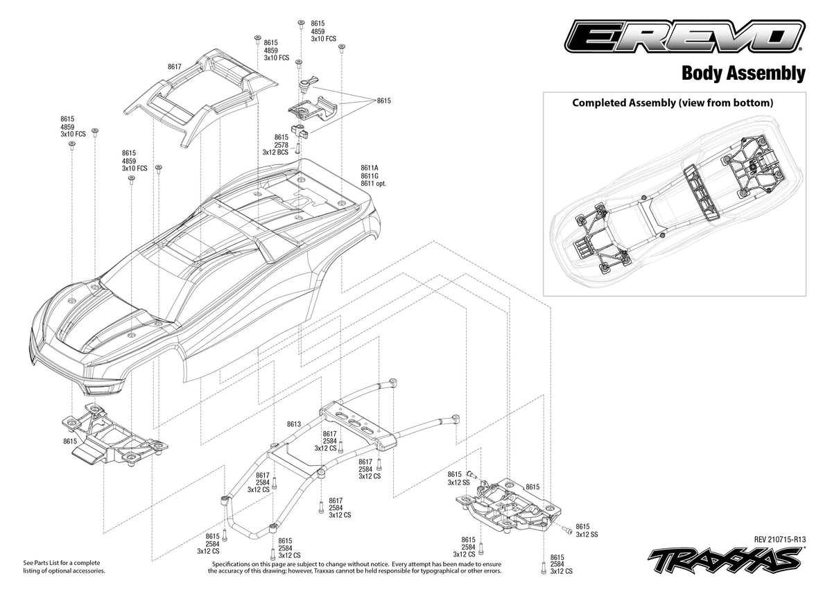 e revo brushless parts diagram