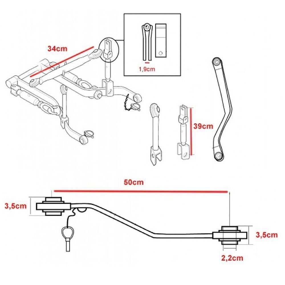 kubota 3 point hitch parts diagram