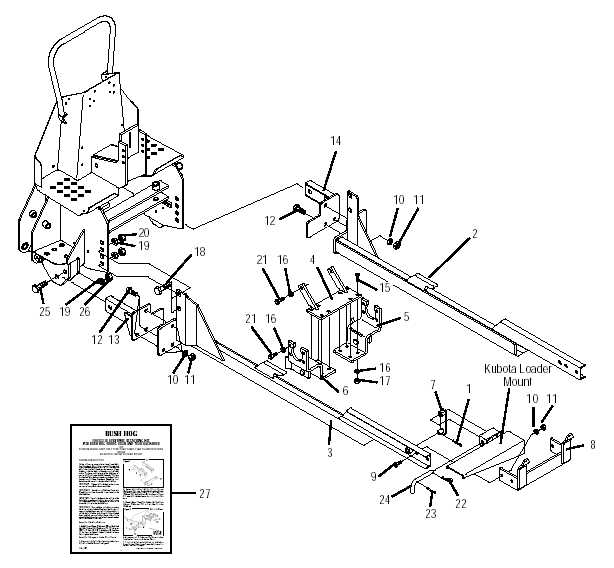 kubota backhoe parts diagram