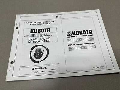 kubota d600 engine parts diagram