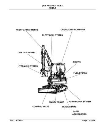 kubota excavator parts diagram