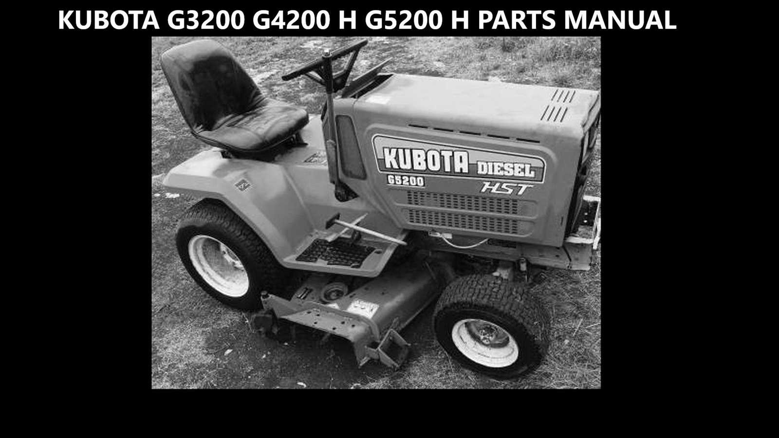 kubota g4200 parts diagram