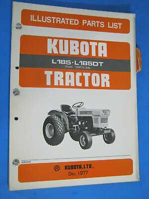 kubota l185 parts diagram