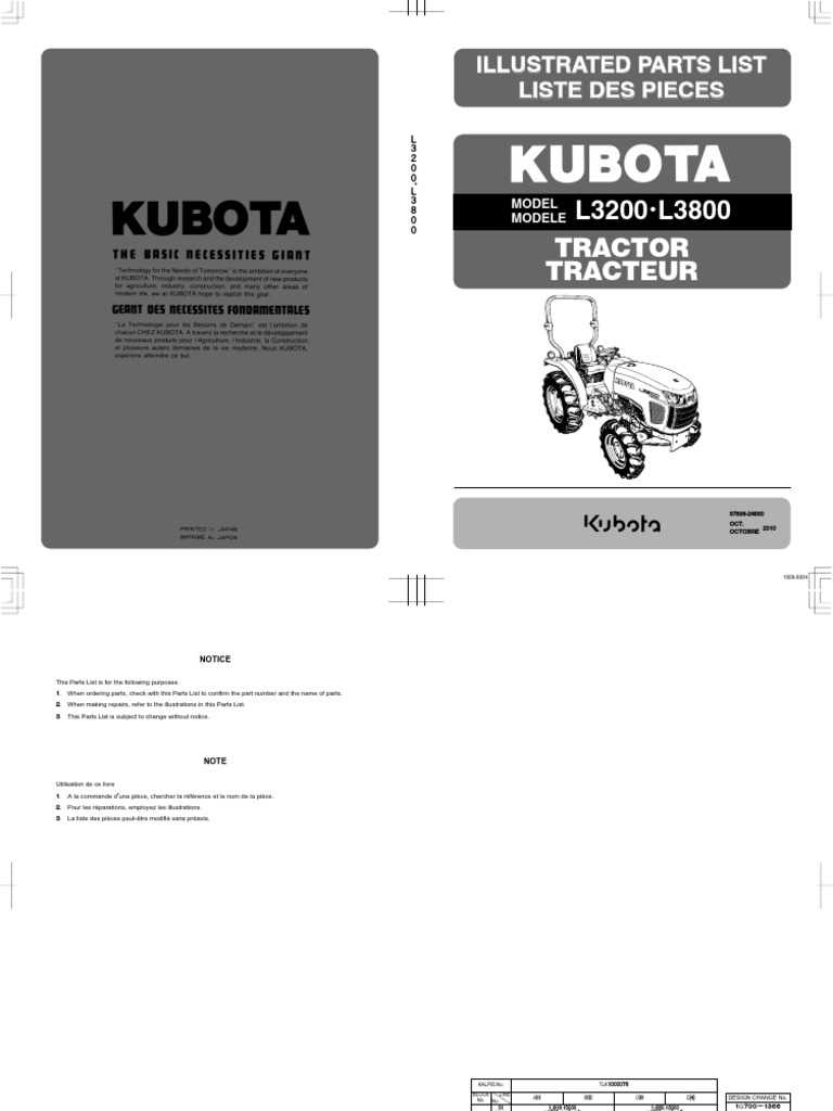 kubota l3200 parts diagram